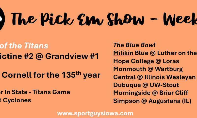 SGI – Our College Season begins in Earnest – Week 2 prediction show